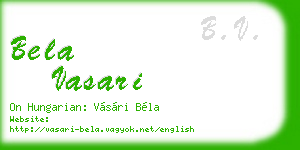 bela vasari business card
